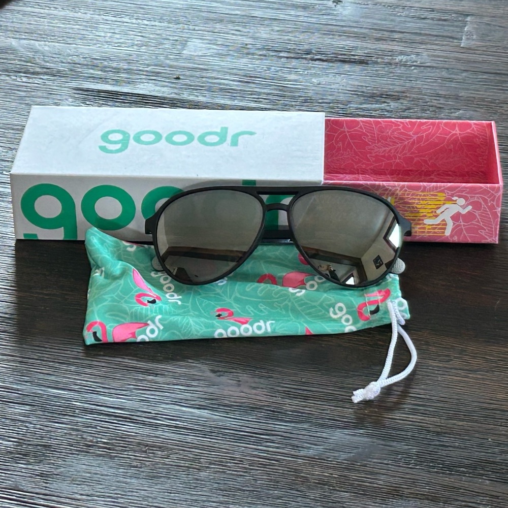 Goodr Mach G Add The Chrome Package Aviator Glasses